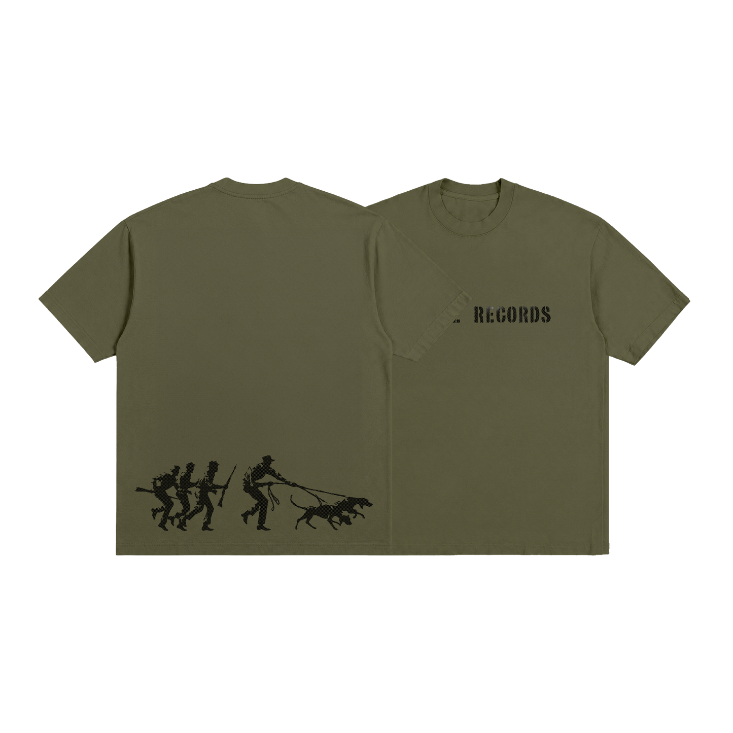 Pack T-shirt Hostile Records (Blanc, Kaki ou Noir) + Album au choix