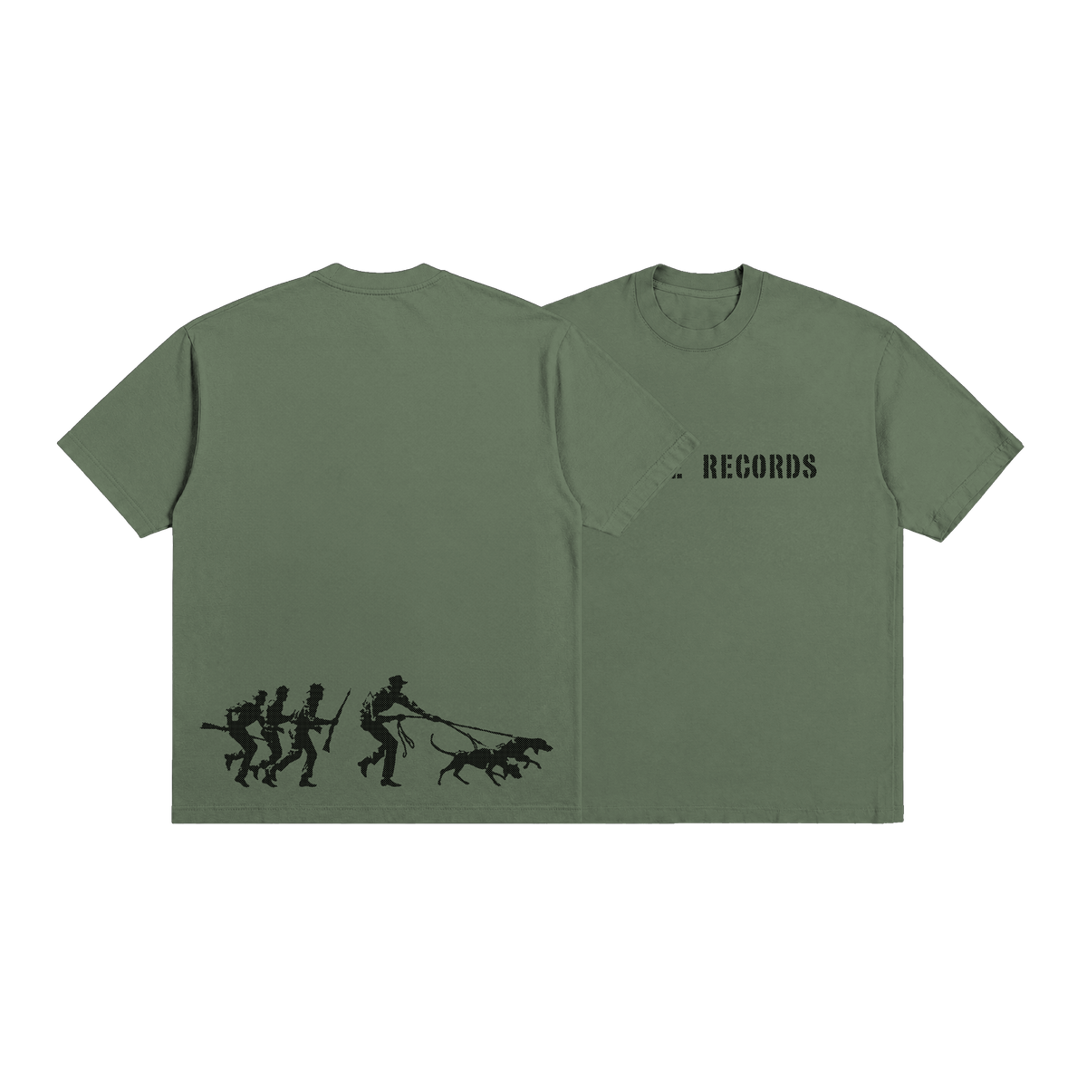 Pack T-shirt Hostile Records (Blanc, Kaki ou Noir) + Album au choix